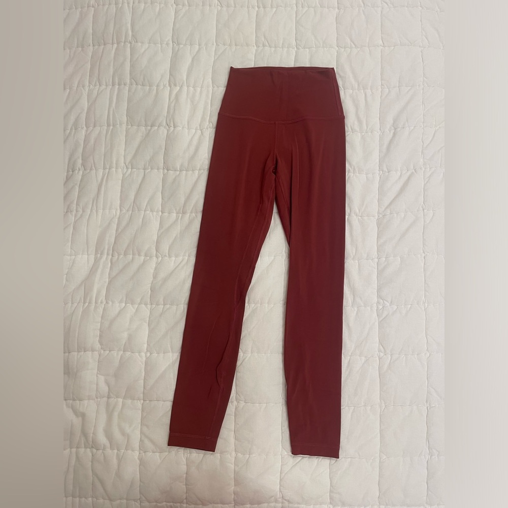 Lululemon Align Leggings: size 2 & 25’ length. Color: red merlot